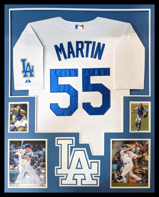 Framed Los Angeles Dodgers Russell Martin Jersey Display