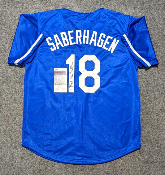 Kansas City Royals Bret Saberhagen Autographed Signed Custom Jersey Jsa Coa