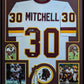 Framed Washington Brian Mitchell Autographed Signed Jersey Jsa Coa