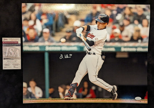 MVP Authentics Cleveland Guardians Steven Kwan Autographed Signed 16X20 Photo Jsa Coa 162 sports jersey framing , jersey framing