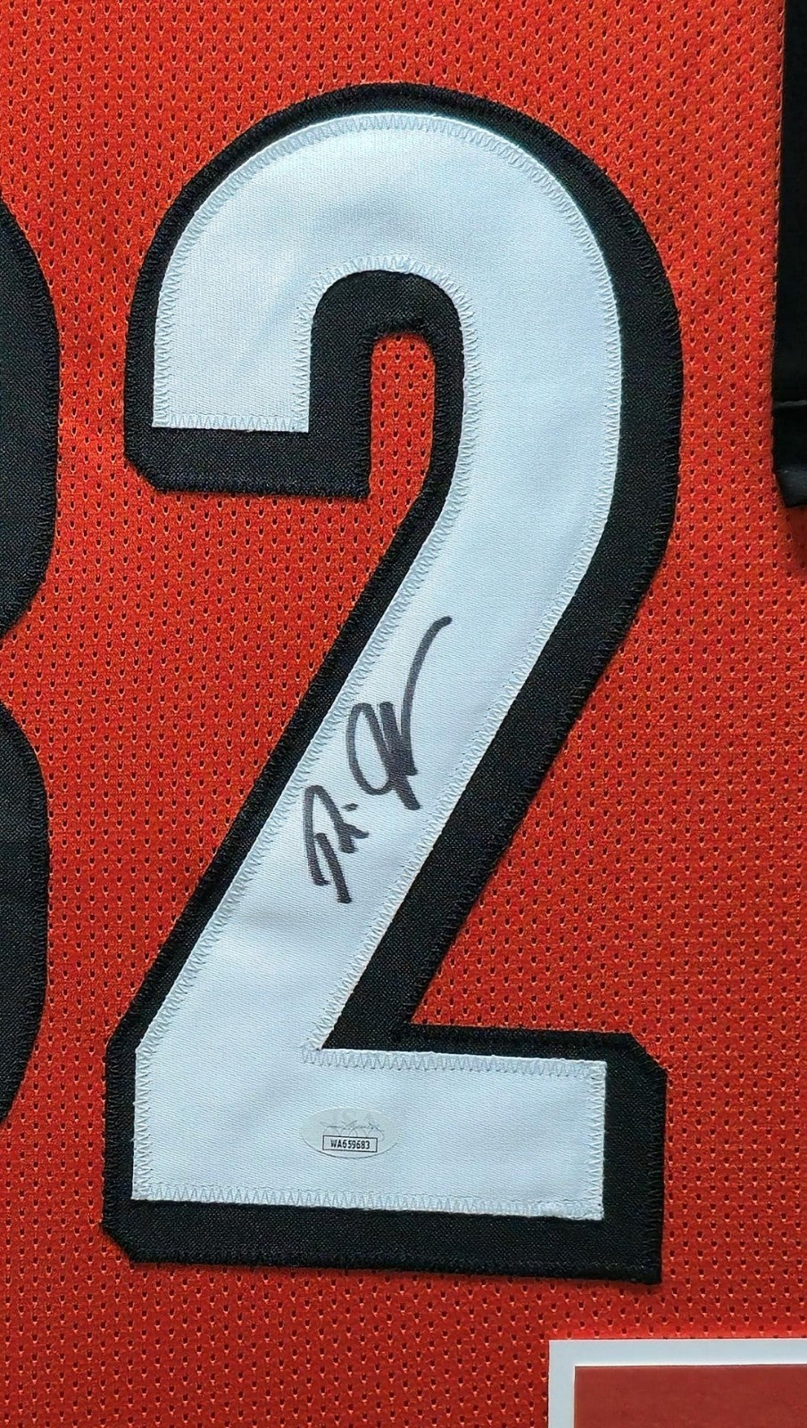 Framed Cincinnati Bengals Rudi Johnson Autographed Jersey Jsa Coa