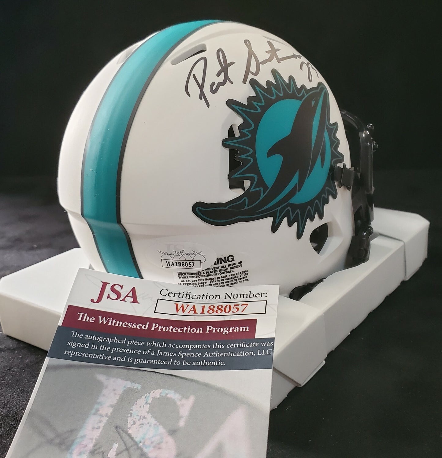 Patrick Surtain Autographed Signed Miami Dolphins Lunar Mini Helmet Jsa Coa