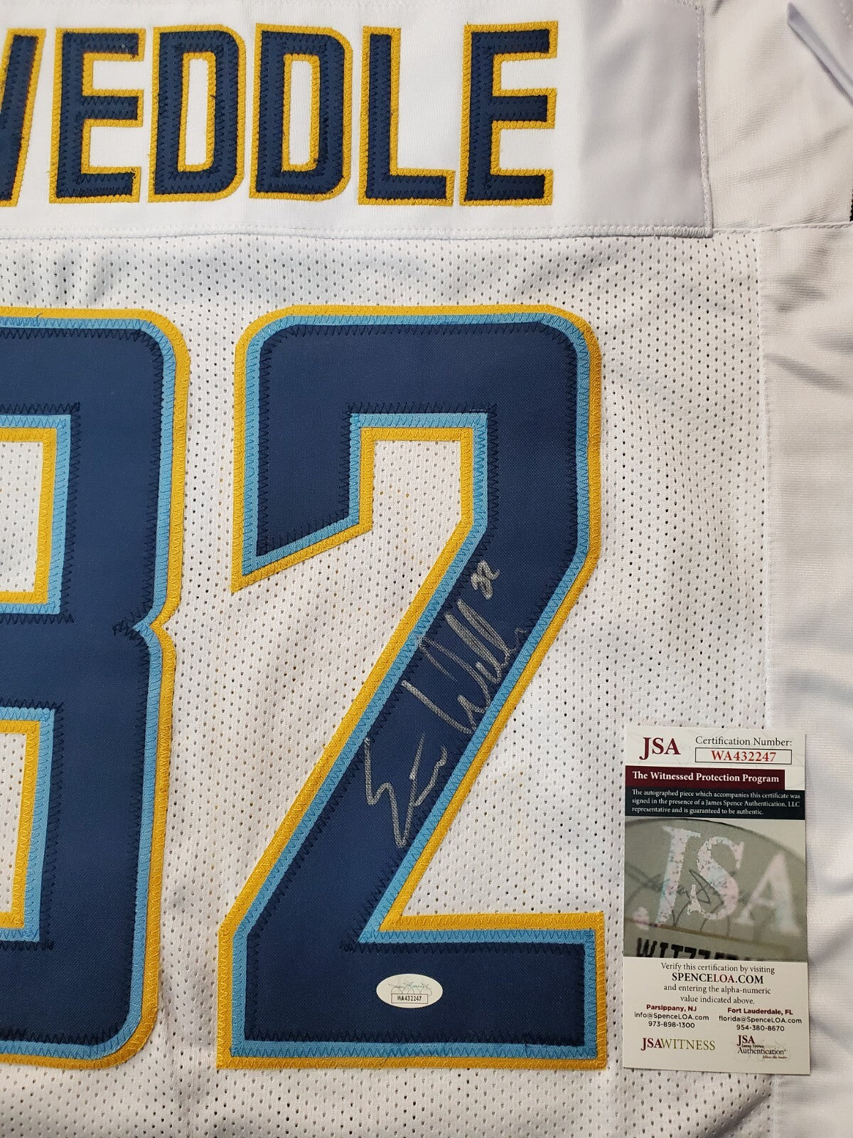 San Diego Chargers Eric Weddle Autographed Signed Jersey Jsa Coa
