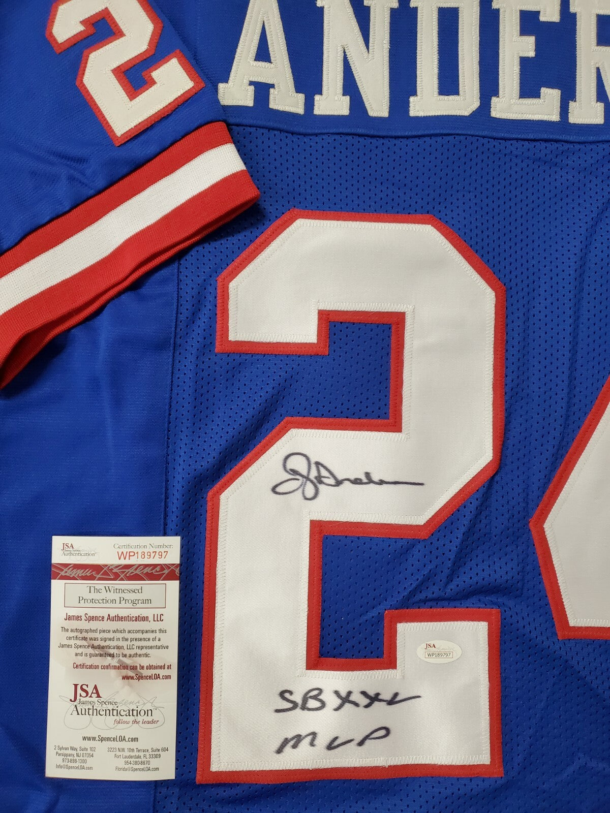 Ottis Anderson Autographed Signed Inscribed N.Y. Giants Jersey Jsa  Coa