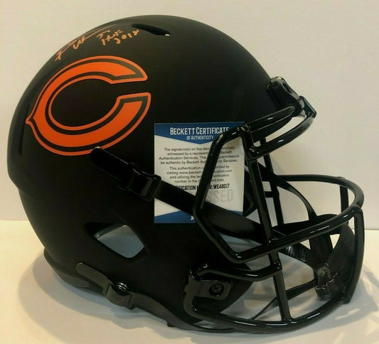Brian Urlacher Signed Inscribed Bears Full Size Eclipse Replica Helmet Bas Coa