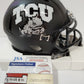 Tcu Horned Frogs Tre'von Moehrig Autographed Speed Mini Helmet Jsa Coa