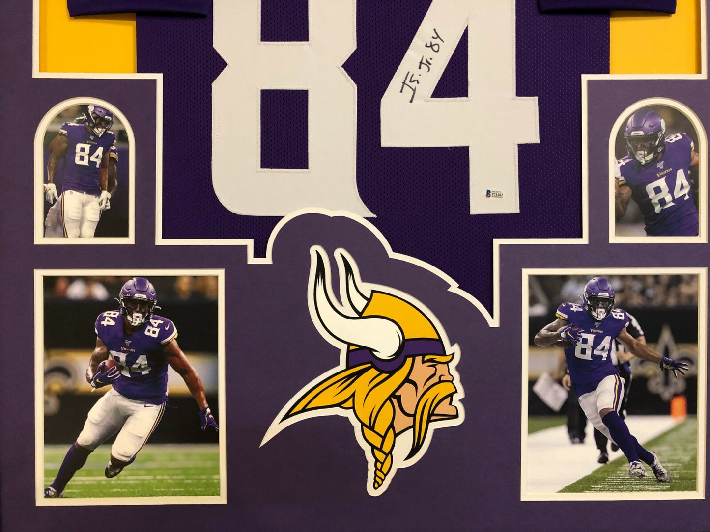 Framed Minnesota Vikings Irv Smith Jr Autographed Signed Jersey Beckett Coa