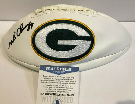 Mark Chmura Autographed Signed Green Bay Packers Logo Football Beckett Coa
