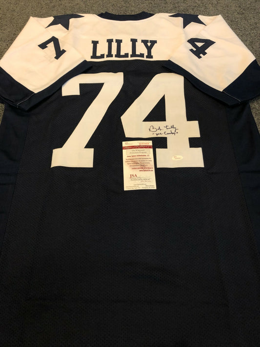 Dallas Cowboys Bob Lilly Autographed Signed Inscribed Jersey Jsa Coa