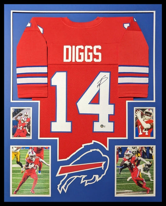 MVP Authentics Framed Buffalo Bills Stefon Diggs Autographed Signed Jersey Beckett Holo 426.60 sports jersey framing , jersey framing