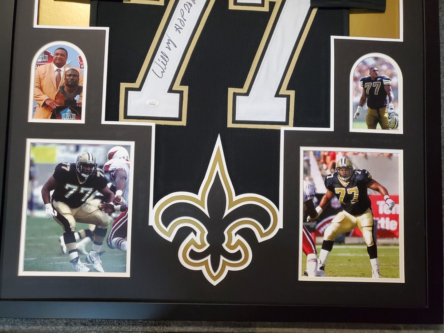 MVP Authentics Framed Willie Roaf Autographed Inscribed New Orleans Saints Jersey Jsa Coa 450 sports jersey framing , jersey framing