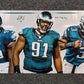Eagles  Fletcher Cox, Jordan Davis, Nolan Smith Jr 3X Signed 36X12 Panoramic Bas