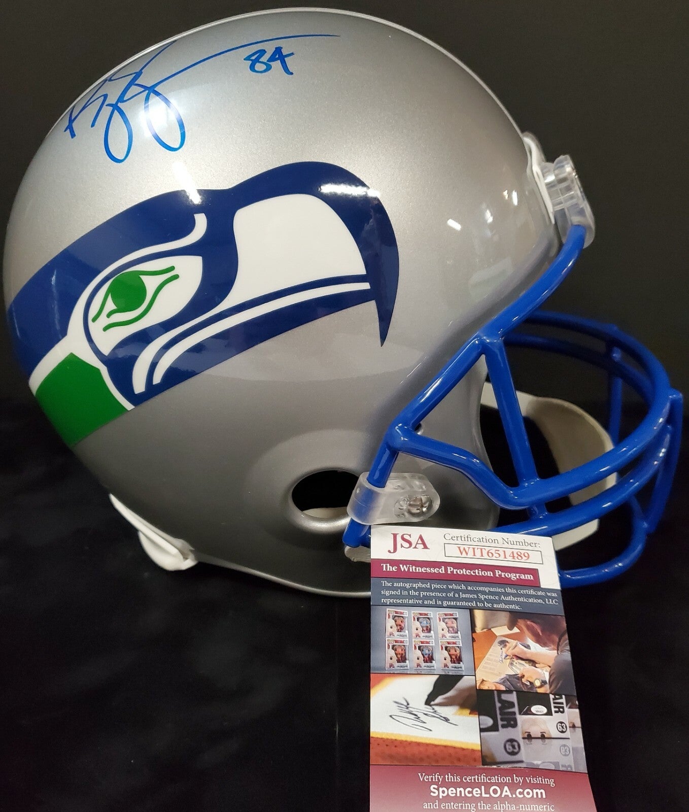 Seattle Seahawks Bobby Engram Autographed Full Size T/B Replica Helmet Jsa Coa