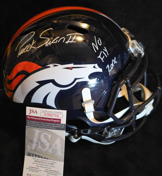 Denver Broncos Pat Surtain Ii Signed Insc Speed Replica Full Size Helmet Jsa