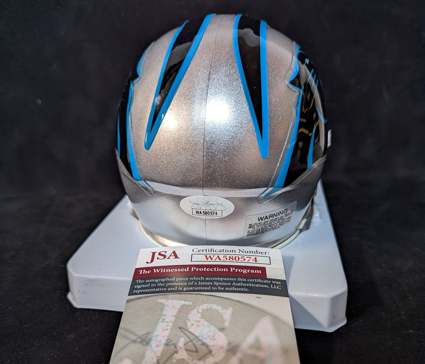 Carolina Panthers Brian Burns Signed  Speed Mini Helmet Jsa Coa