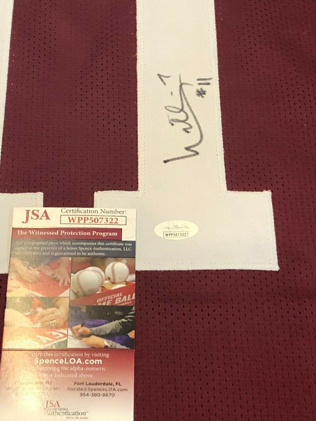 Texas A&M Willie Thomas Autographed Signed Jersey Jsa  Coa