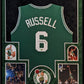Suede Framed Boston Celtics Bill Russell Autograph Signed Jersey Hollywood Holo