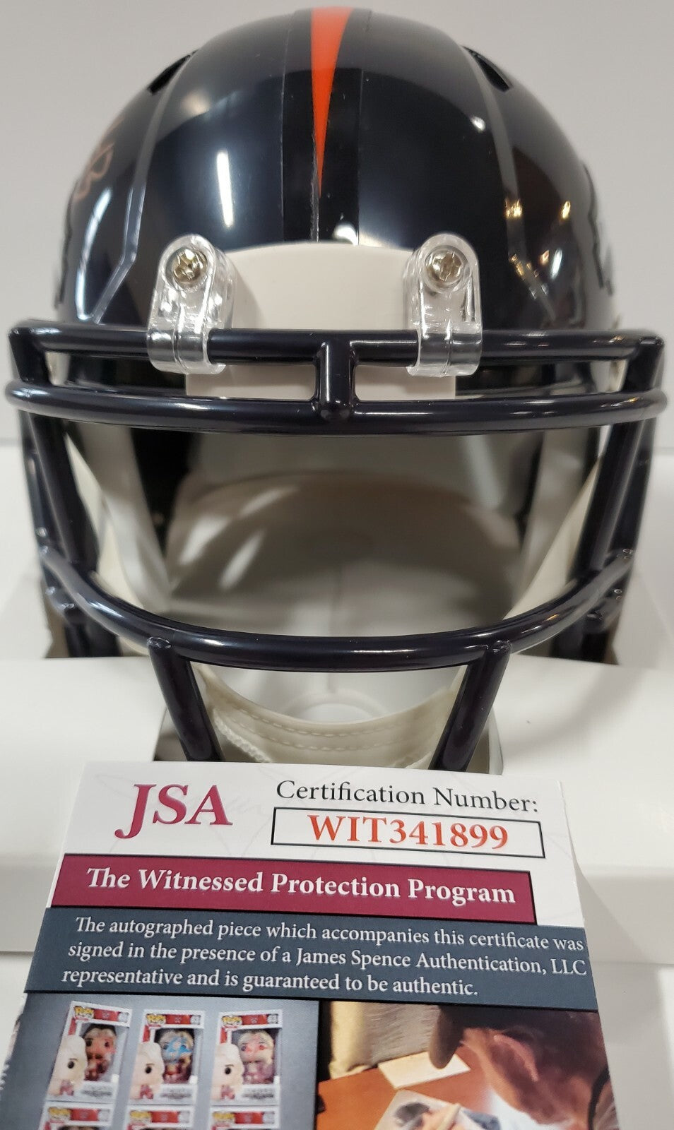 Kj Hamler Autographed Signed Denver Broncos Speed Mini Helmet Jsa Coa