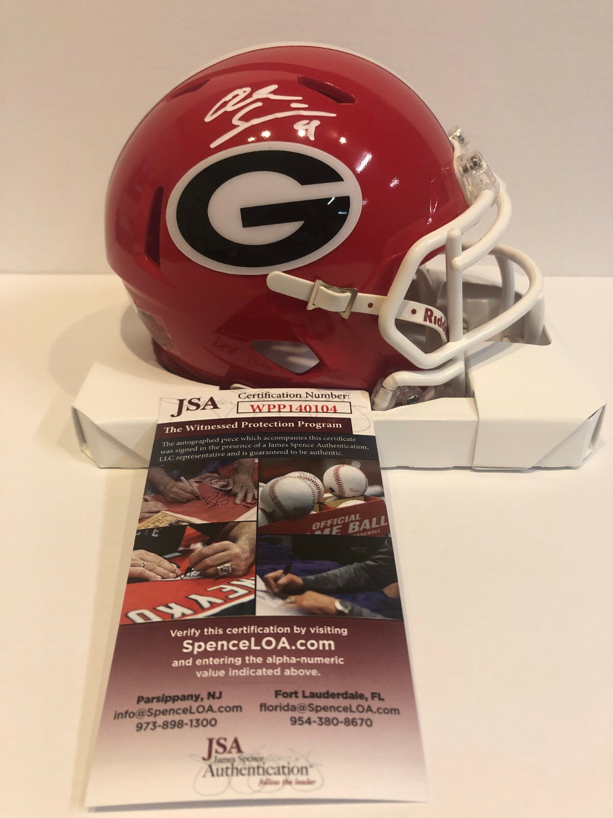 Alec Ogletree Autographed Signed Georgia Bulldogs Mini Helmet Jsa Coa