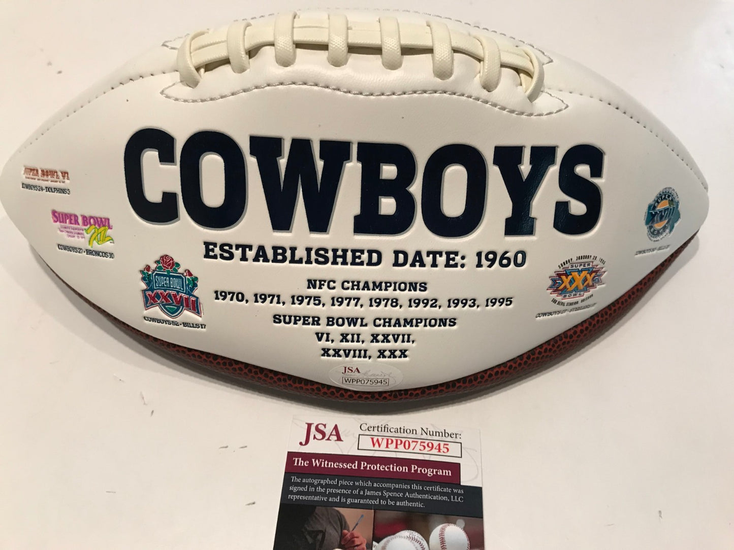 Mel Renfro Autographed Signed Inscribed Dallas Cowboys Logo Football Jsa Coa