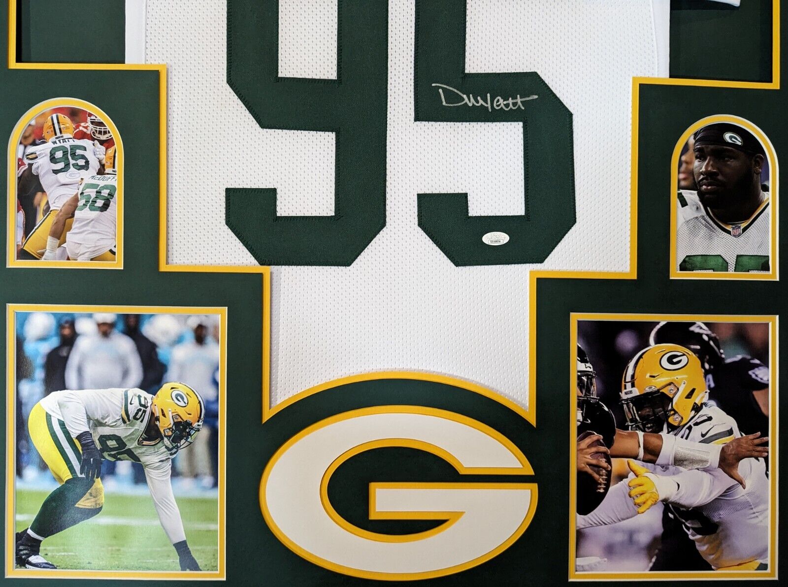 MVP Authentics Framed Green Bay Packers Devonte Wyatt Autographed Signed Jersey Jsa Coa 450 sports jersey framing , jersey framing