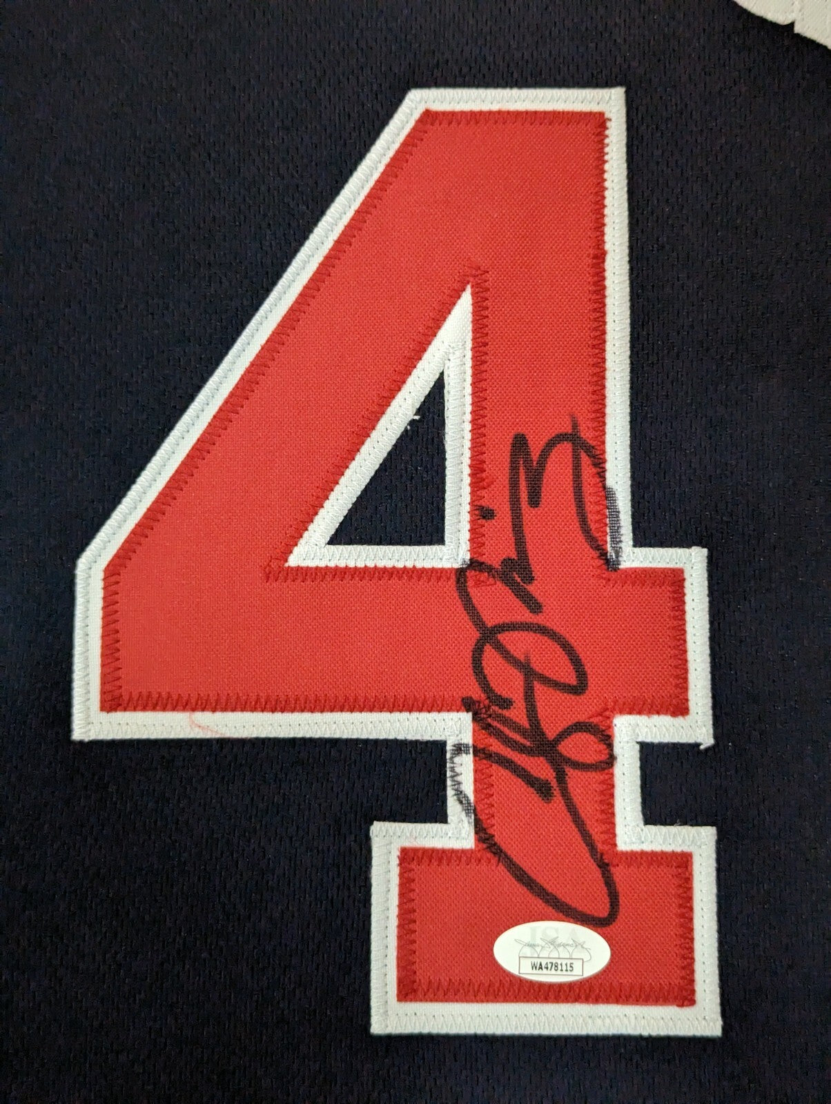 Framed Alonzo Mourning Autographed Signed Usa Dream Team Jersey Jsa Coa