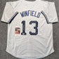 N.Y. Yankees Style Dave Winfield Autographed Signed Custom Jersey Jsa Coa
