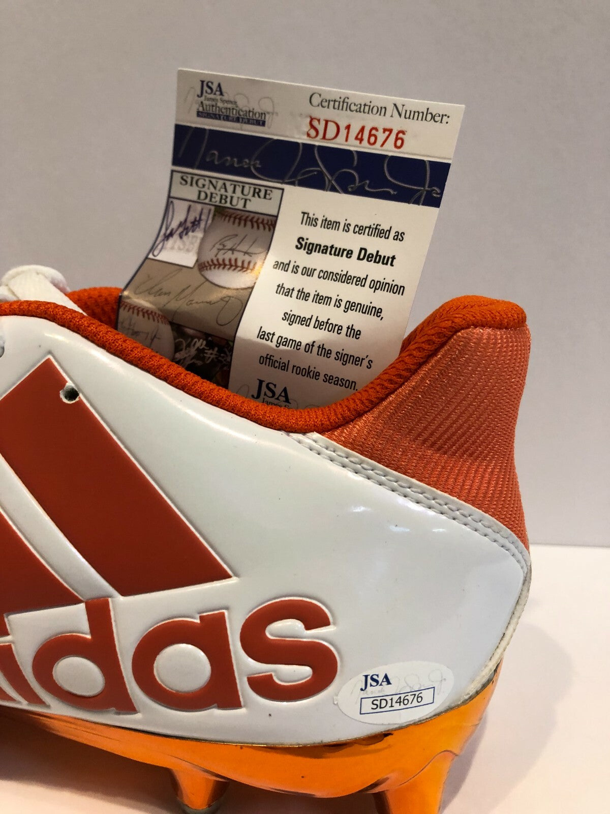 Miami Hurricanes Greg Rousseau Autographed Signed Adidas Cleat Jsa Coa