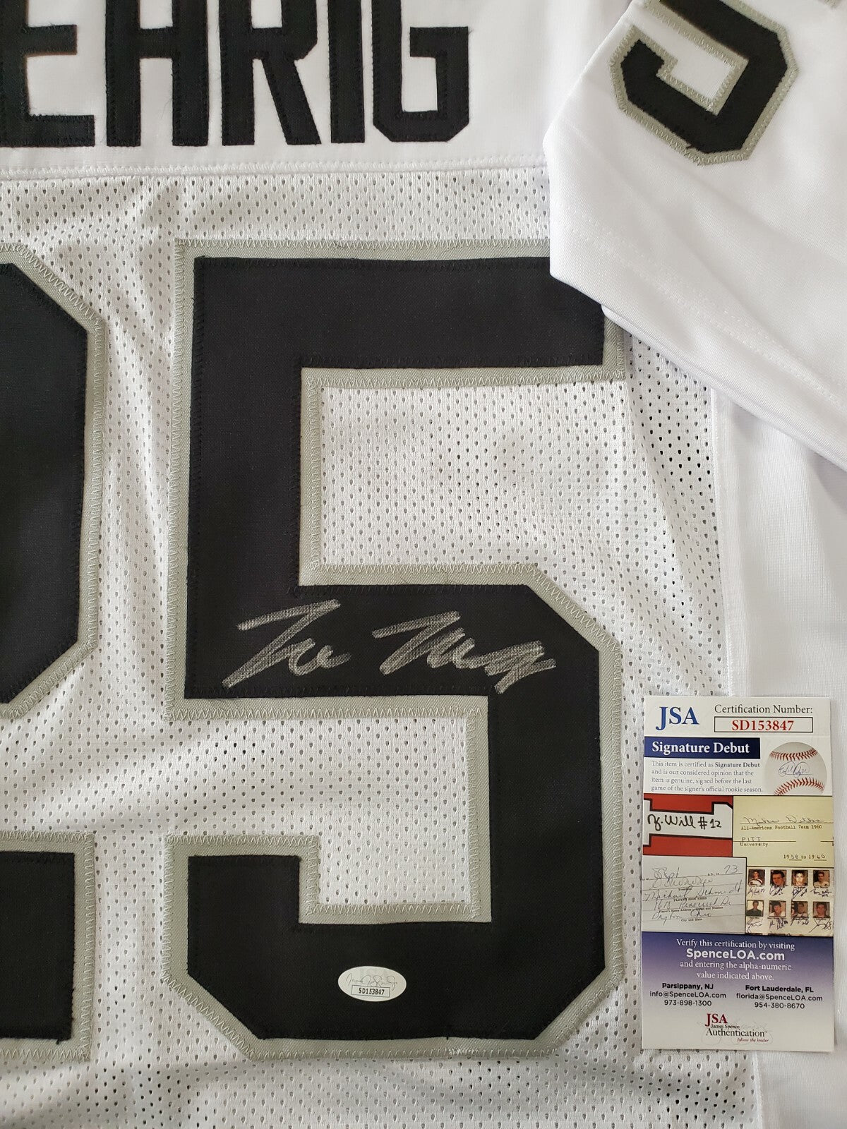 Las Vegas Raiders Tre'von Moehrig Autographed Jersey Jsa Coa