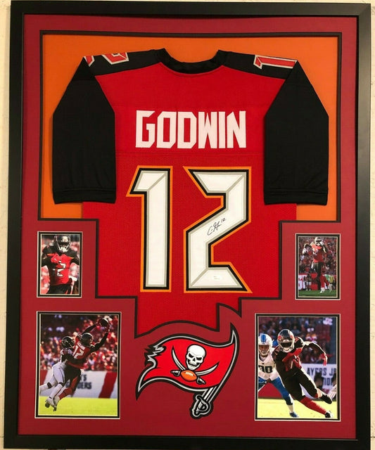 Framed Tampa Bay Buccaneers Chris Godwin Autographed Signed Jersey Jsa Coa