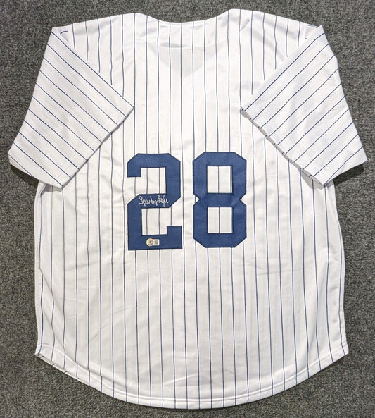 MVP Authentics New York Yankees Albert "Sparky" Lyle  Signed Custom Jersey Beckett Holo 81 sports jersey framing , jersey framing