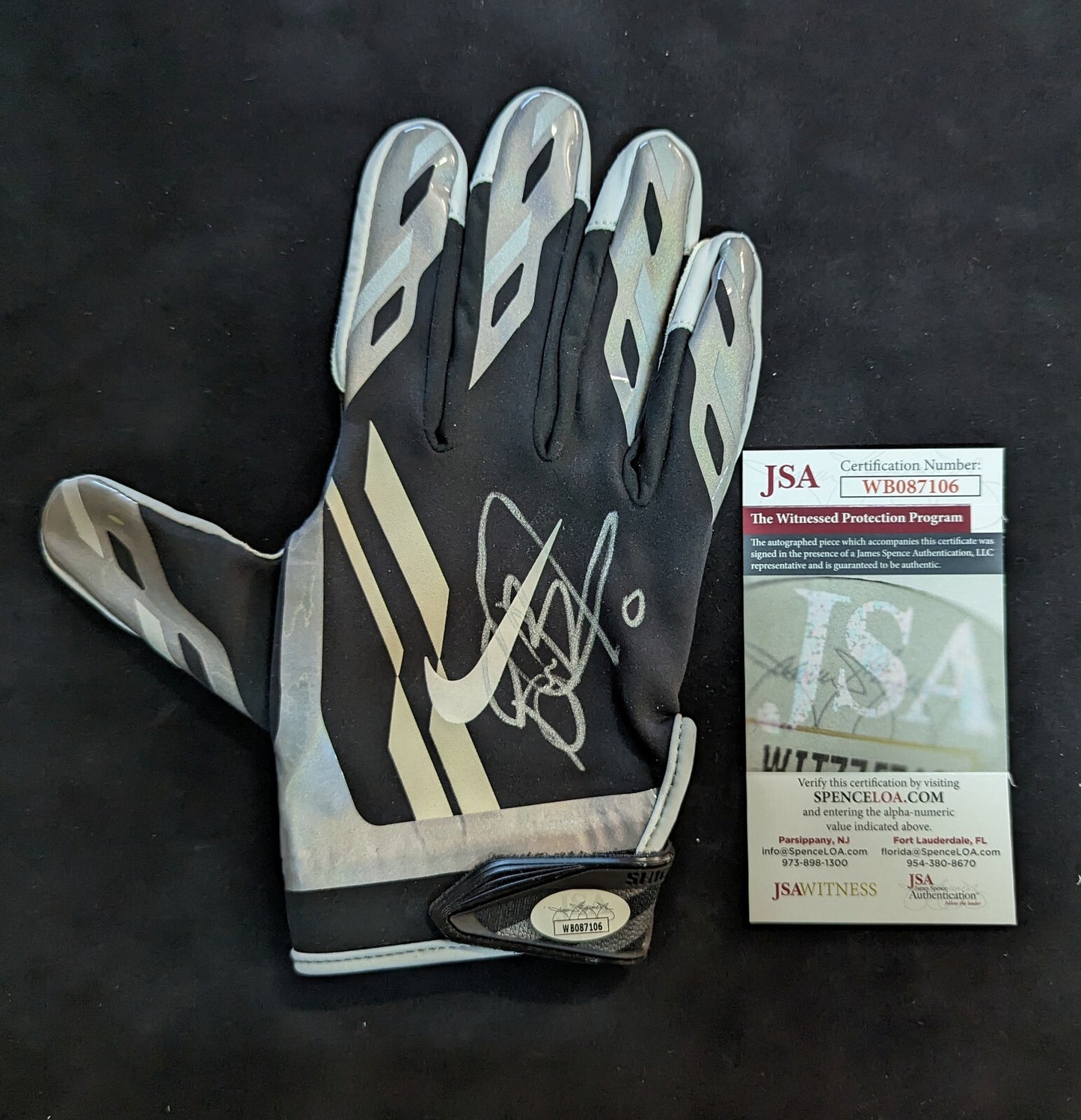 New York Giants Brian Burns Signed Glove Jsa Coa