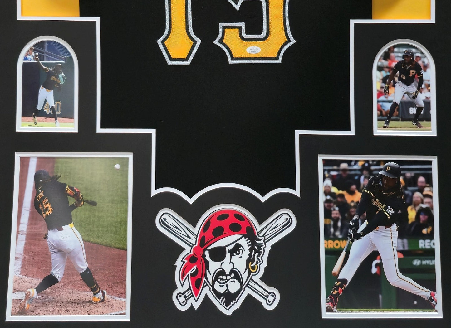 Framed Pittsburgh Pirates Oneil Cruz Autographed Signed Jersey Jsa Coa