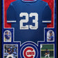 Suede Framed Chicago Cubs Ryne Sandberg Autographed Inscribed Jersey Jsa Coa