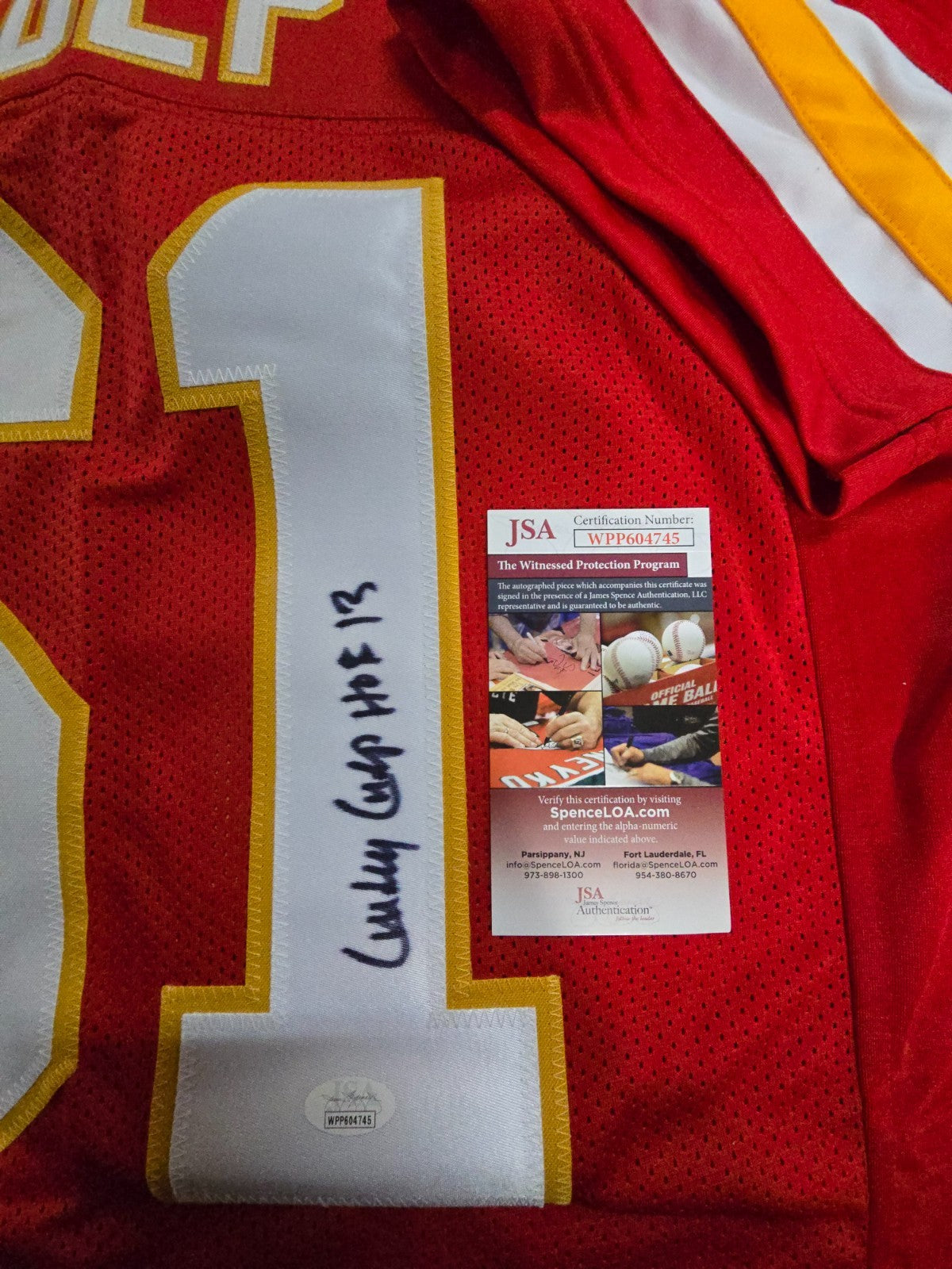 Kansas City Chiefs Curley Culp Autographed Signed Inscribed Jersey Jsa Coa