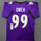 Baltimore Ravens Odafe Jayson Oweh Autographed Signed Jersey Jsa Coa  Old Gold