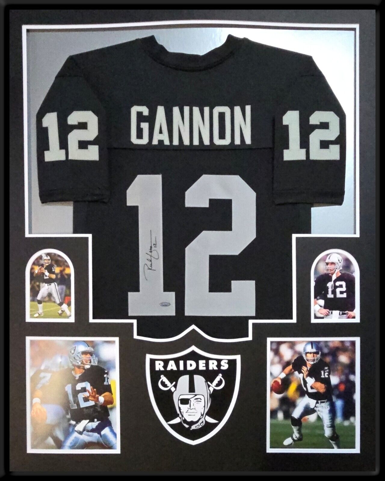Framed Oakland Raiders Rich Gannon Autographed Signed Jersey Tristar Hologram