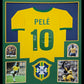Framed Pele Autographed Signed Brazil Jersey Beckett Holo