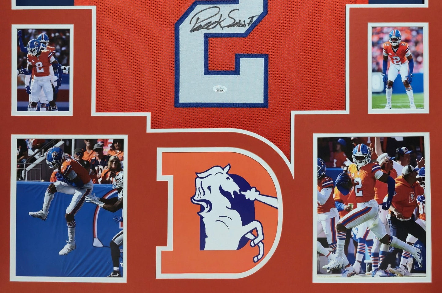 Framed Denver Broncos Pat Surtain Ii Autographed Signed Jersey Jsa Coa