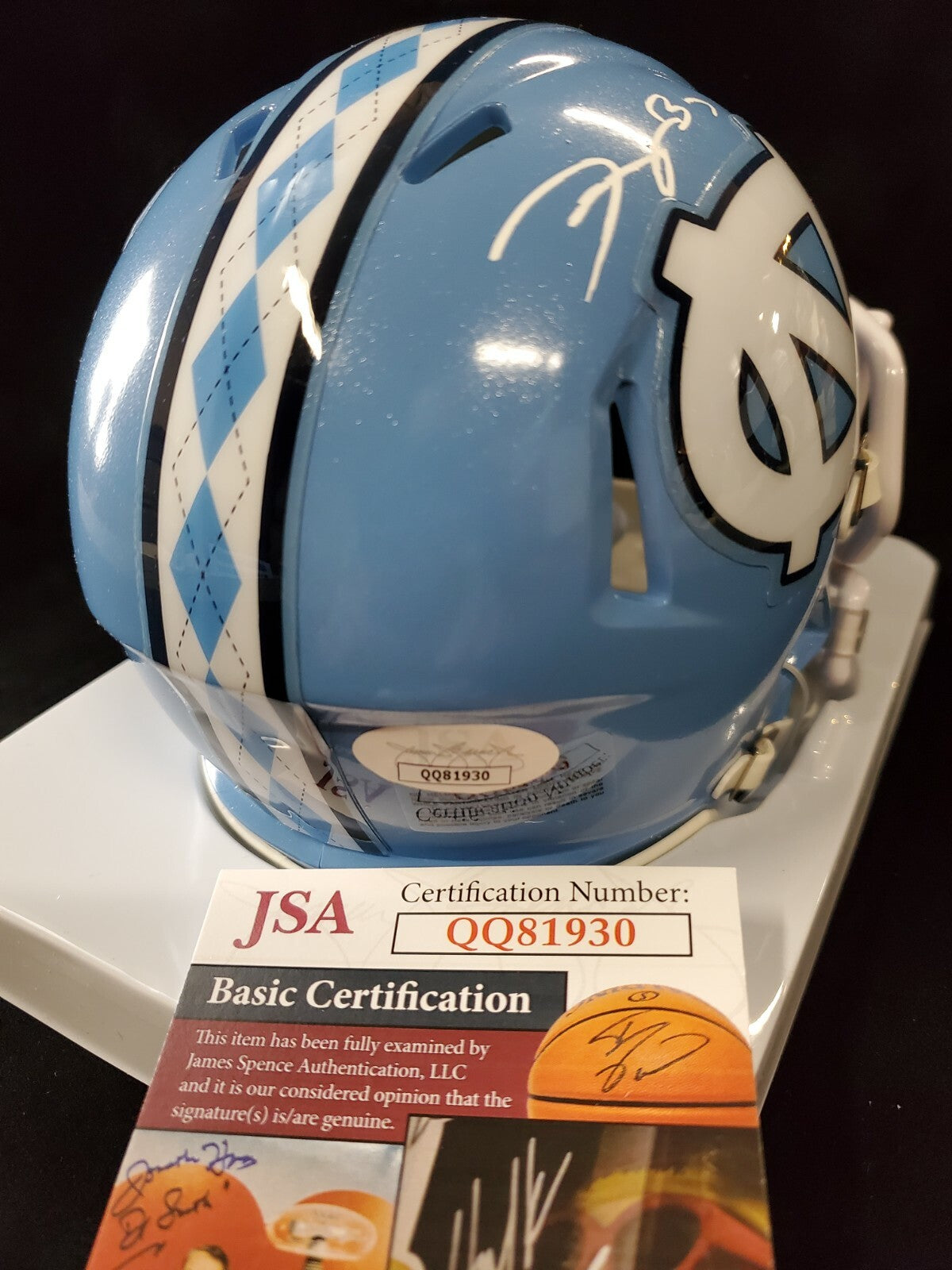 North Carolina Tar Heels Dyami Brown Autographed Signed Mini Helmet Jsa Coa