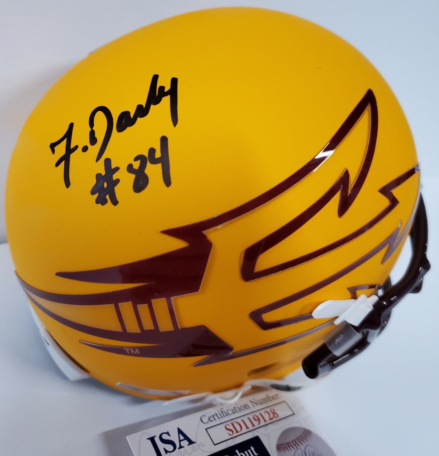 Frank Darby Autographed Signed Arizona State Sun Devils Mini Helmet Jsa Coa