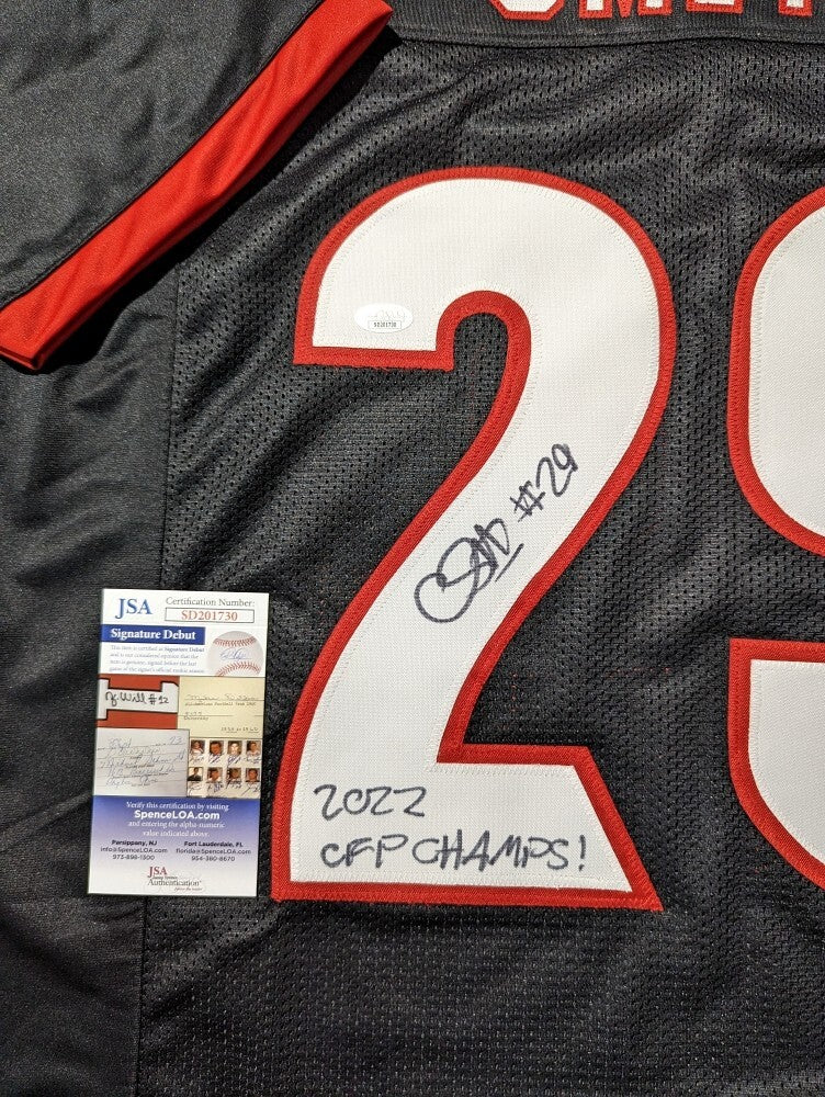 Georgia Bulldogs Chris Smith Autographed Signed Inscribed Jersey Jsa  Coa