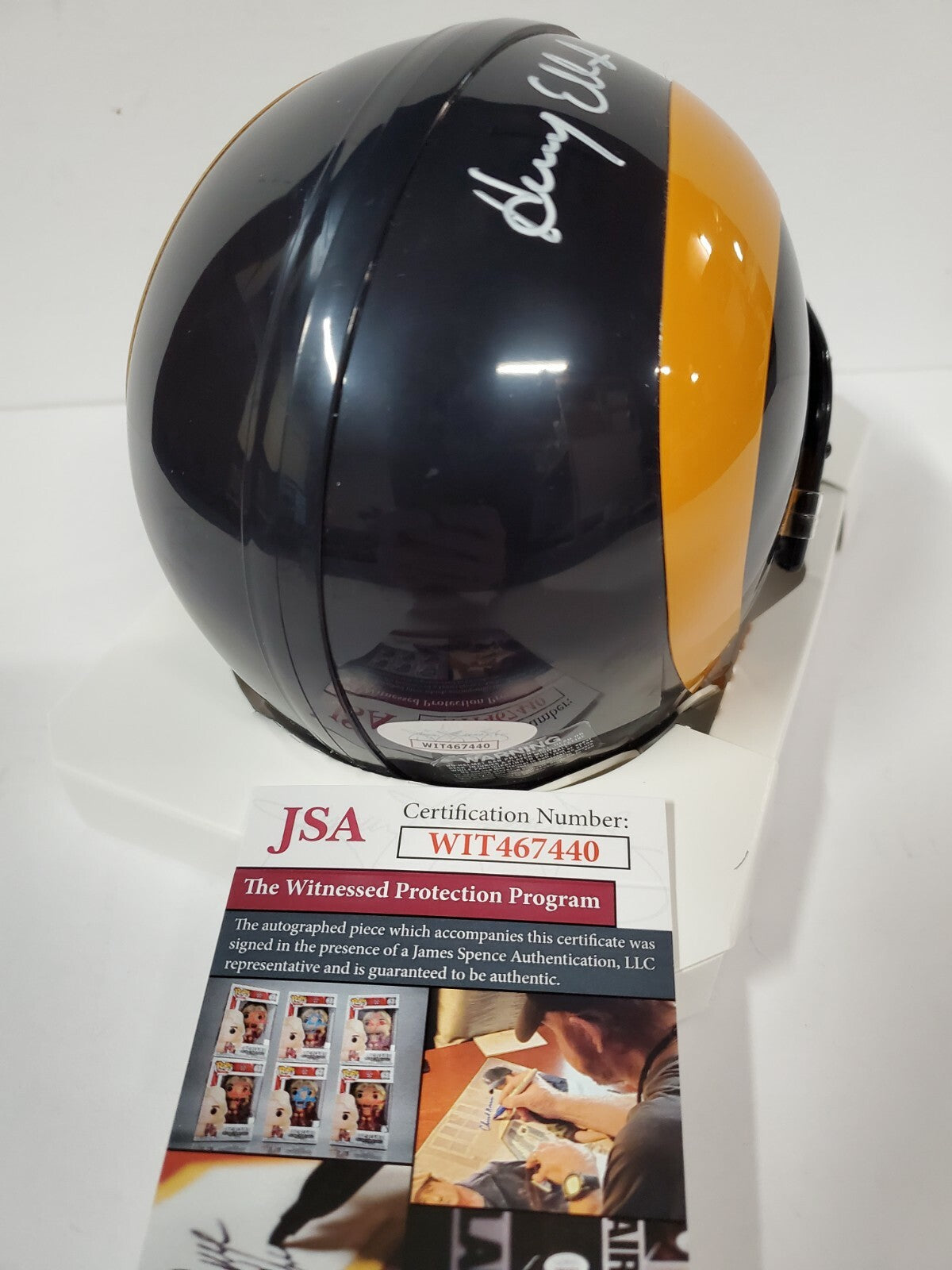 Los Angeles Rams Henry Ellard Autographed Classic Mini Helmet Jsa Coa
