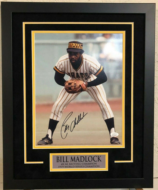 MVP Authentics Framed Bill Madlock Signed Autographed Pittsburgh Pirates 11X14 Photo Jsa Coa 89.10 sports jersey framing , jersey framing