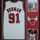 Framed Chicago Bulls Dennis Rodman Autographed Signed Jersey Jsa Coa