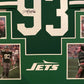 Framed Marty Lyons Autographed Signed New York Jets Jersey Jsa Coa