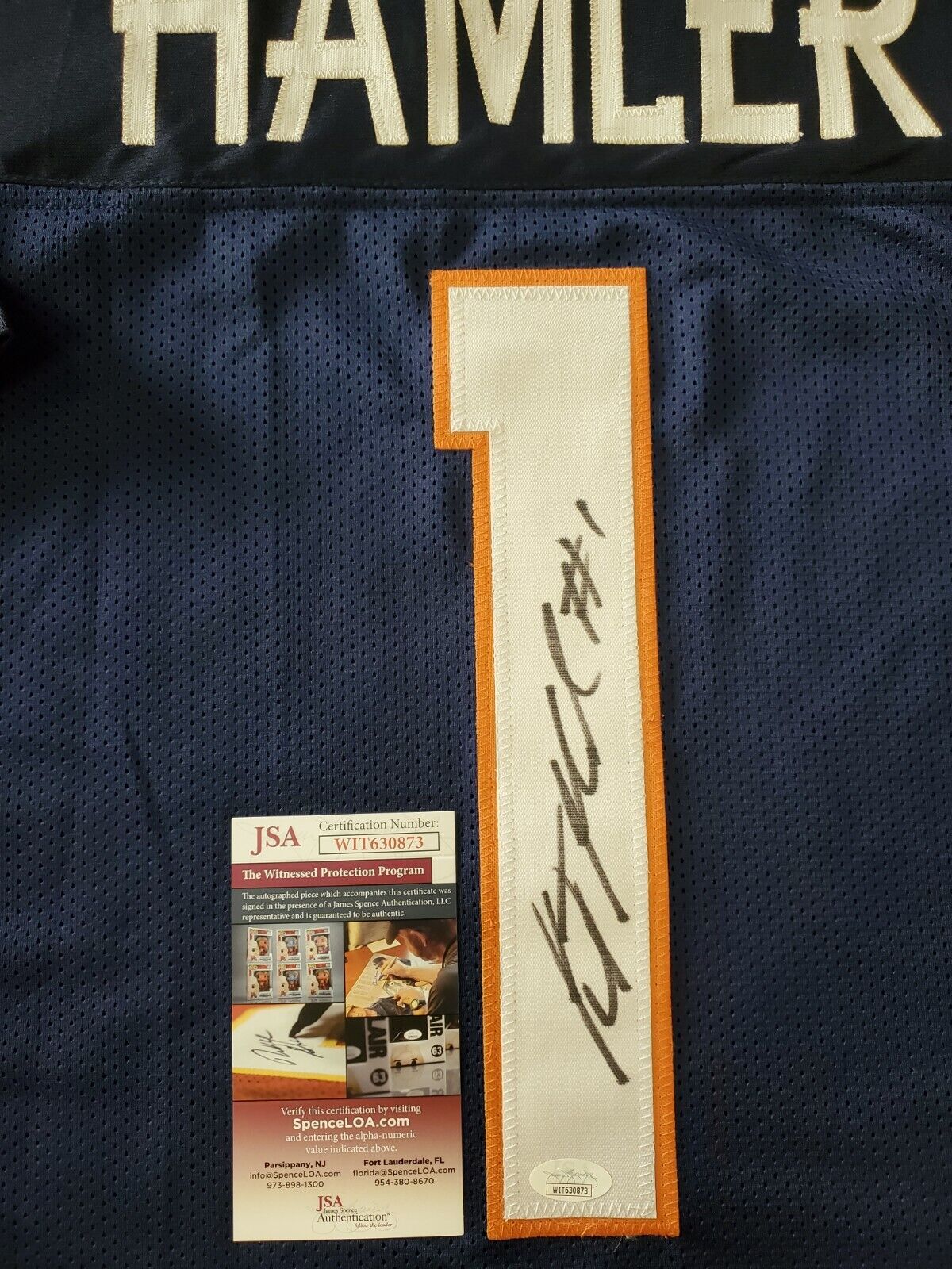 MVP Authentics Kj Hamler Autographed Signed Denver Broncos Jersey Jsa  Coa 125.10 sports jersey framing , jersey framing