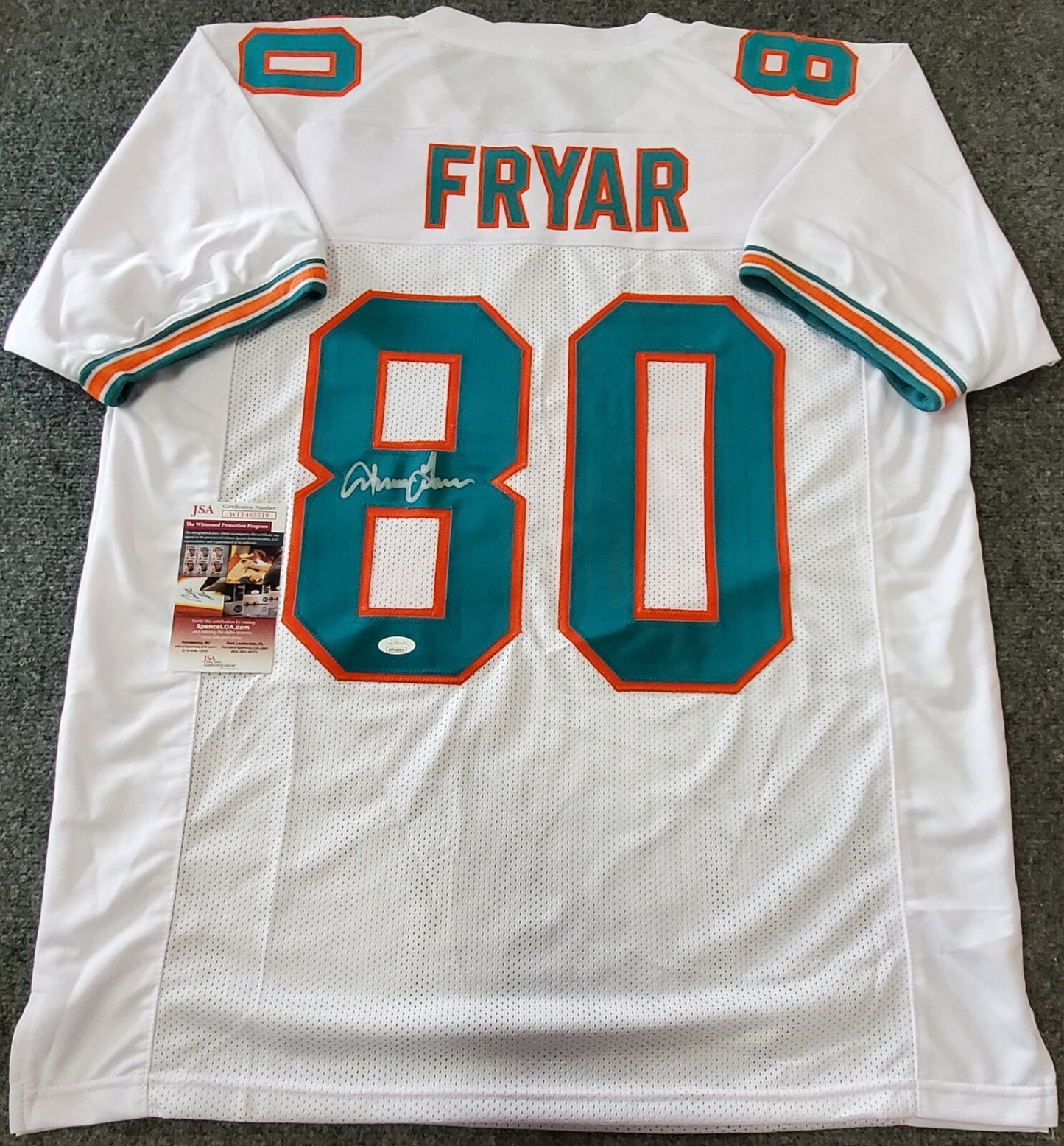 Miami Dolphins Irving Fryar Autographed Signed Jersey Jsa  Coa