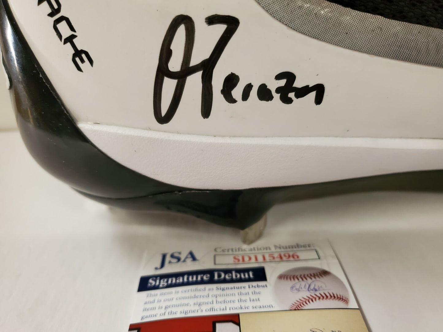 Oswald Peraza Autographed Signed Cleat Jsa Coa
