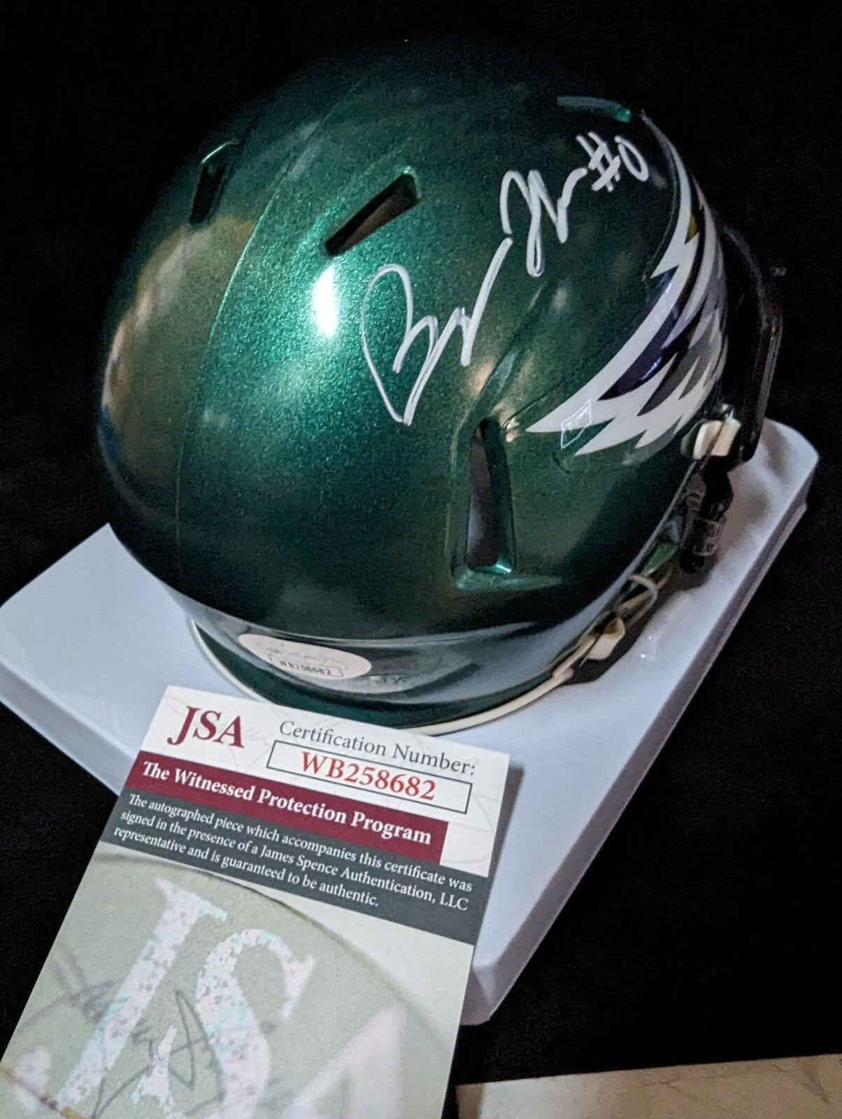 Philadelphia Eagles Bryce Huff Autographed Signed Speed Mini Helmet Jsa Coa
